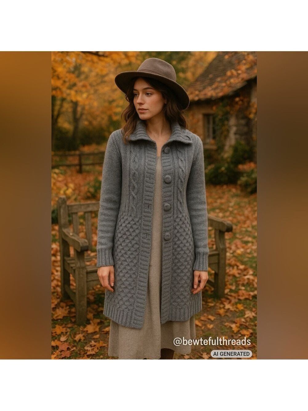 La Llama M Grey Alpaca Hooded Sweater Coat – Old Money Cottagecore